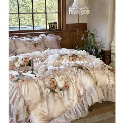 嘉里home | 诺曼庄园法式天丝棉床上四件套贡缎印花A类被套床单