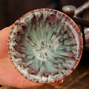 1pc Multicolor Kiln Fambe Porcelain Tea Cup Large Kung Fu Te