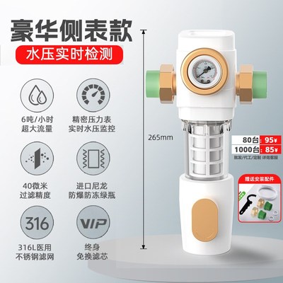 全屋大流量前置过滤器家用全自动清H洗反冲洗水龙头中央净水器