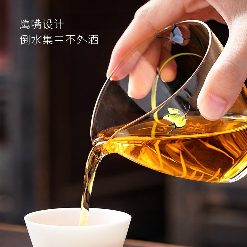 妙莲天香加厚玻璃公道杯分茶器耐热透明泡茶功夫茶具茶海茶漏配件,餐饮具,公道杯,淘宝优惠券,粉丝福利购,淘宝优惠卷