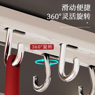 连排吸盘挂钩厨房橱柜下挂勾吊钩悬挂式免打孔吊柜挂勺子铲子挂架