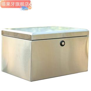 新品 不锈钢箱子特大号金属铁皮带锁镀锌板工具收纳箱Y收纳铁盒货