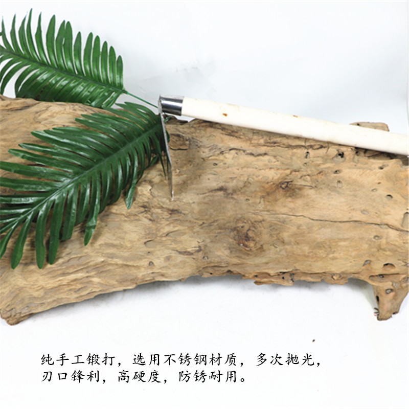 现货不锈钢锄头除草耙子农具种菜种地钓鱼小锄头R花锄农用园艺工
