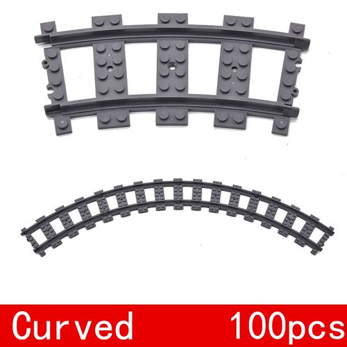 新品City Trains Flexible Tracks Forked Straight Curved Rails