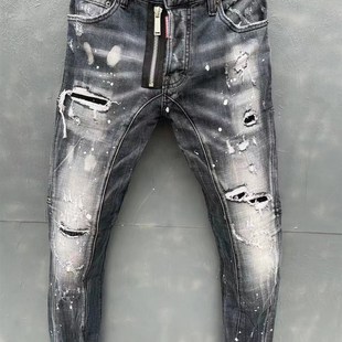 Hop 2021 Disssed High Hole Men Inkjet Hip 推荐 DSQUARED2