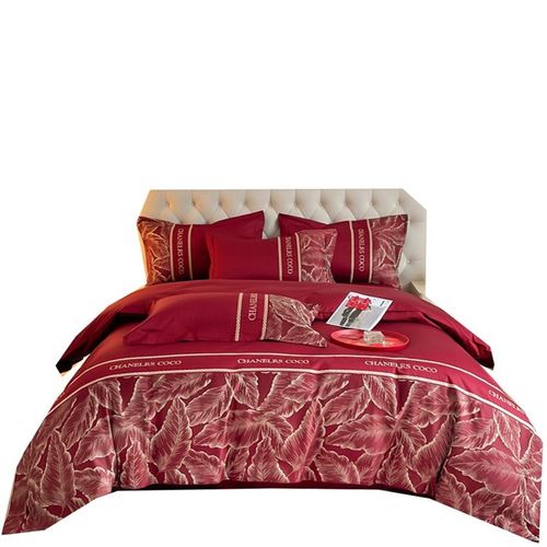 高档中式婚庆四件套大红色陪嫁床单被套纯棉结婚床上用品婚房喜被