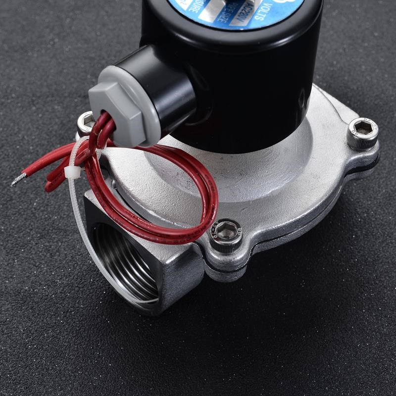 304不锈钢4电磁阀/220 /2V不锈钢V电磁电阀开关阀2W常闭水阀气阀