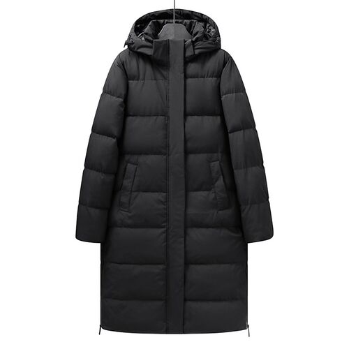 中戏羽绒服校服艺考LOGtO定制情侣超长加厚男女过膝加长羽绒服外