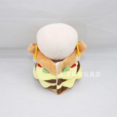 10cm汉堡娃衣可背斜挎r12cm棉花娃娃用娃包可爱公仔毛绒玩具衣服