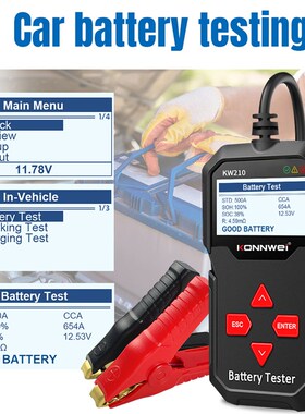 KW210 Handy Car nBattery Analyzer 12V Vehicle Battery Tester