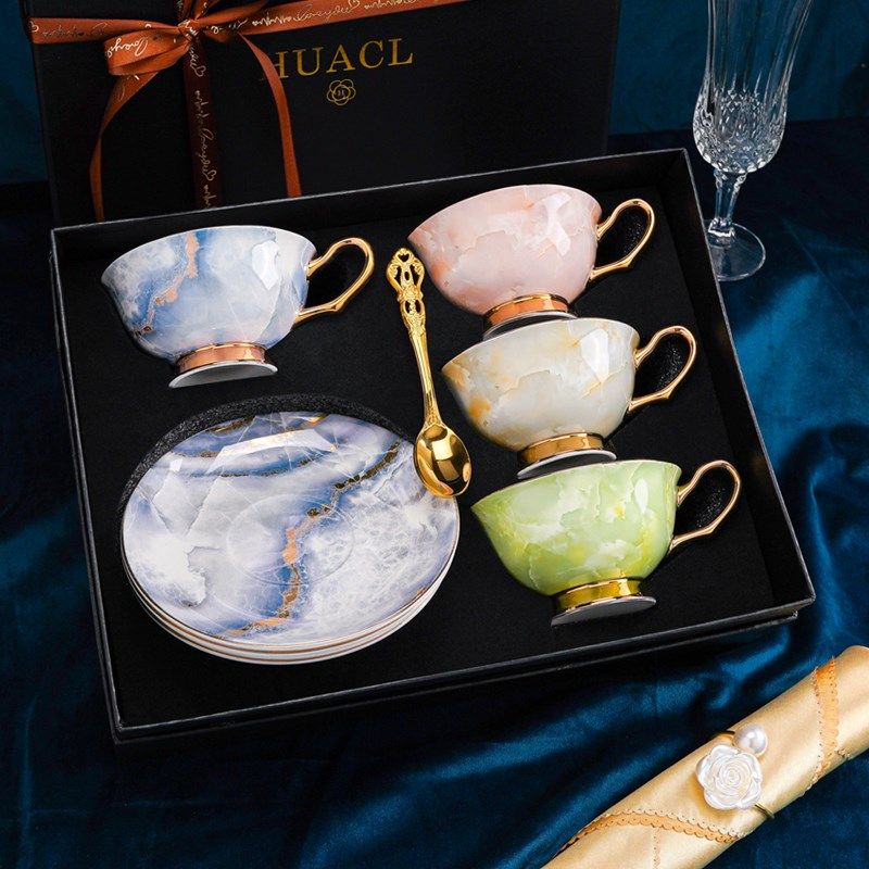 高级咖啡杯子套装女高颜值陶瓷杯碟英式花茶杯定制结婚礼品送新人,餐饮具,咖啡杯,淘宝优惠券,粉丝福利购,淘宝优惠卷