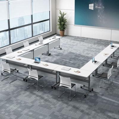 会议培训b椅桌组合可移动拼接职员办学桌翻板长条桌公生课
