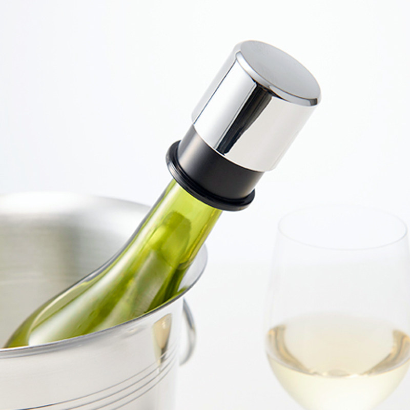 日式酒瓶塞不锈钢密封排气葡萄酒瓶塞保鲜抽真空发泡酒香槟红酒塞