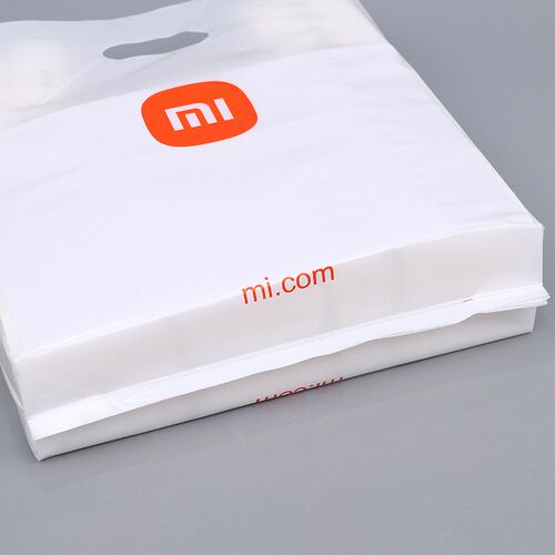 平口塑料袋小米塑料手提w袋手机品牌门店商场购物袋加折边袋子