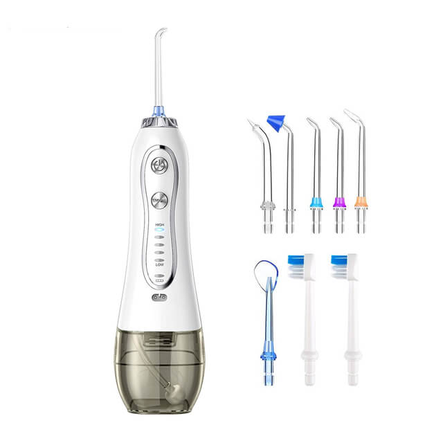 推荐8 Jet Tips Cordless Water Flosser for Teeth 5 Modes Port