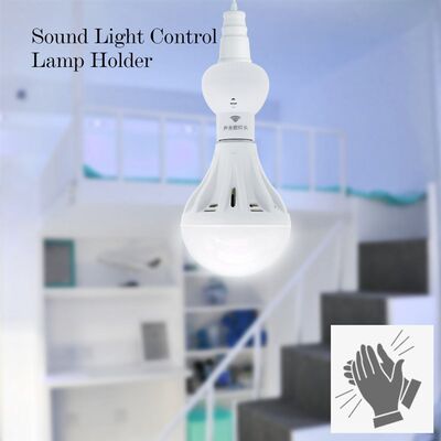 ANBLB Sound Light Sensor Control Lamp Holder E27 Screw Lamp