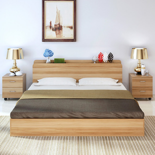床单人床榻榻米床成人双人床1.8米1.5米1.2 现代e简约板式 床 新款
