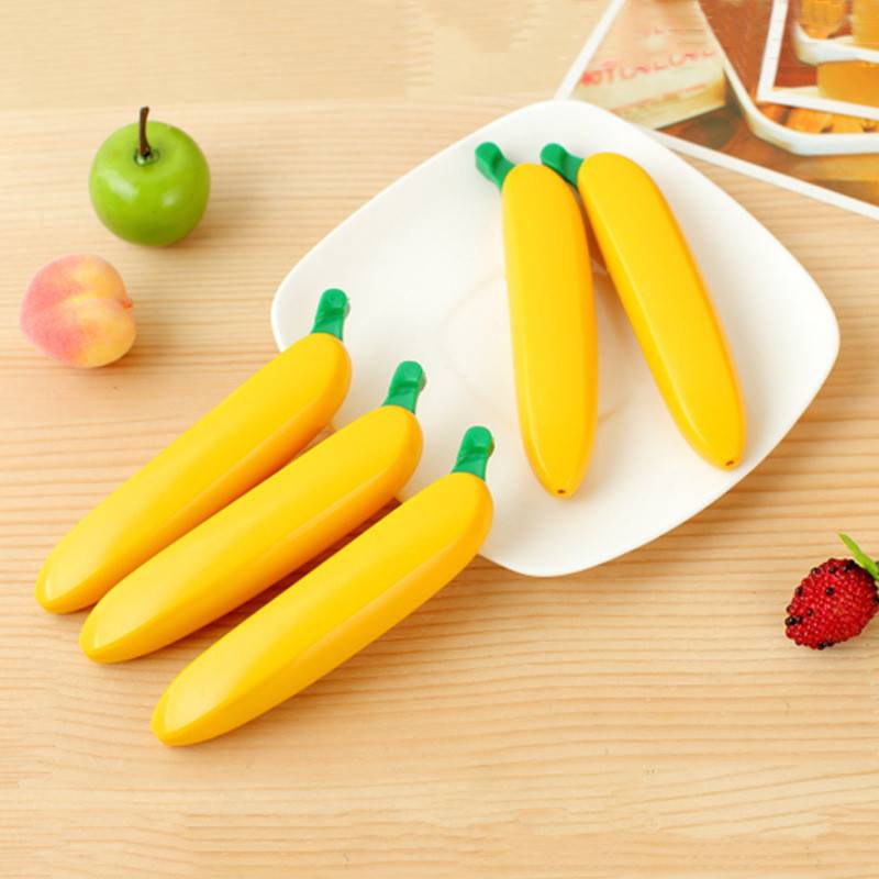 新品Creative stationery banana shape biros simulation press