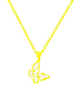 轻奢小众b蝴蝶项链女百搭高级感锁骨链颈链气质网红简约吊坠饰品