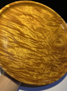 金丝楠木果盘圆盘实木工艺礼品托盘木制品手工制作礼品家居饰品