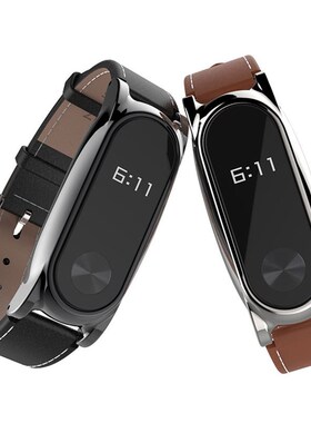 Leather Smart Wristband Strap Replacement for Mi Band 2 Smar