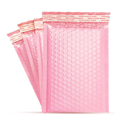 厂家快递打包气泡袋防震泡沫袋哑光加厚粉色气泡信封袋饰品打爆款