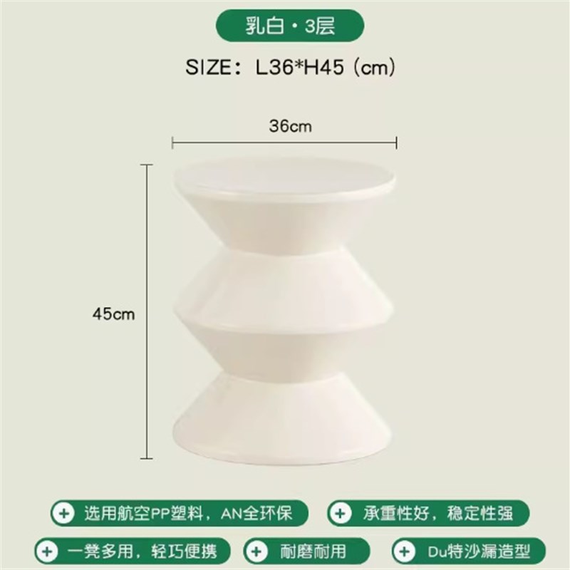 奶油风小圆桌家居家用沙发茶几创意摆H件边几装饰品床边柜客厅落