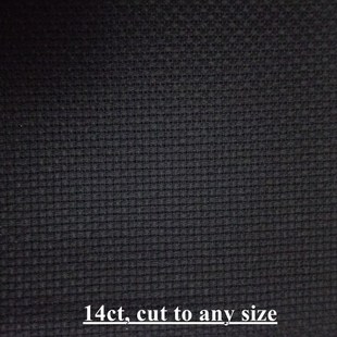 Aida 18ct 14ct 11ct black color cross stitch fabric canvas D