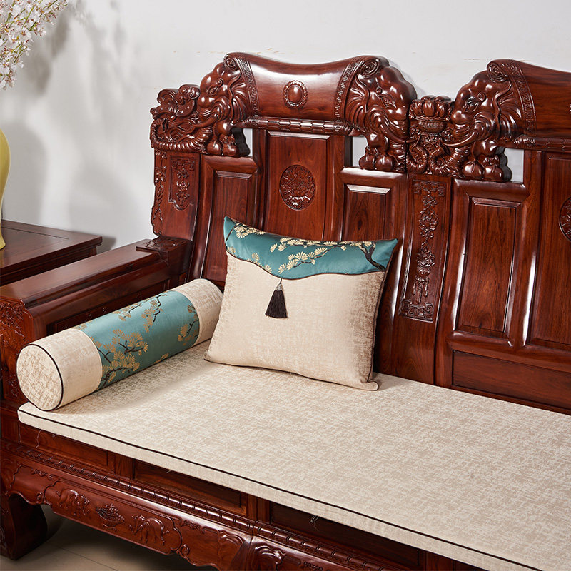 红木沙发坐垫中式实木家具沙发套罩椅垫带靠背加厚海绵垫防滑定做