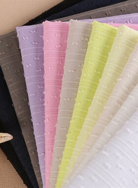 全棉纱罗提花布春秋透o气款女装童装连衣裙衬衫用布 现货供应520#