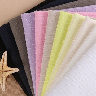 全棉纱罗提花布春秋透o气款女装童装连衣裙衬衫用布 现货供应520#