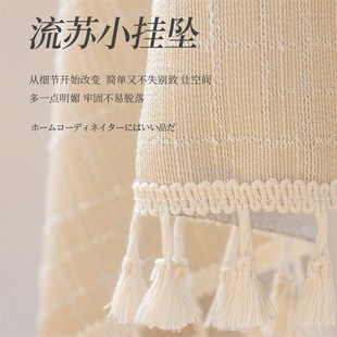 复古圆桌布轻奢高级感茶几餐桌垫台布柜子盖巾 棉麻桌布ins风法式