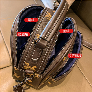 女士多层拉链小包包2021新款时尚春夏洋气百搭印花手提单肩斜挎包