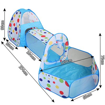 新品New Super Large Children's Tent ThreeL-in-one Foldable P