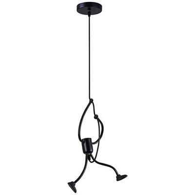 Iron Black little man Chandelier Lighting Vintage Loft Penda