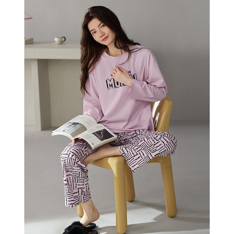 睡衣女士春秋款长袖女款秋季薄款高级感可外穿秋冬休闲家居服