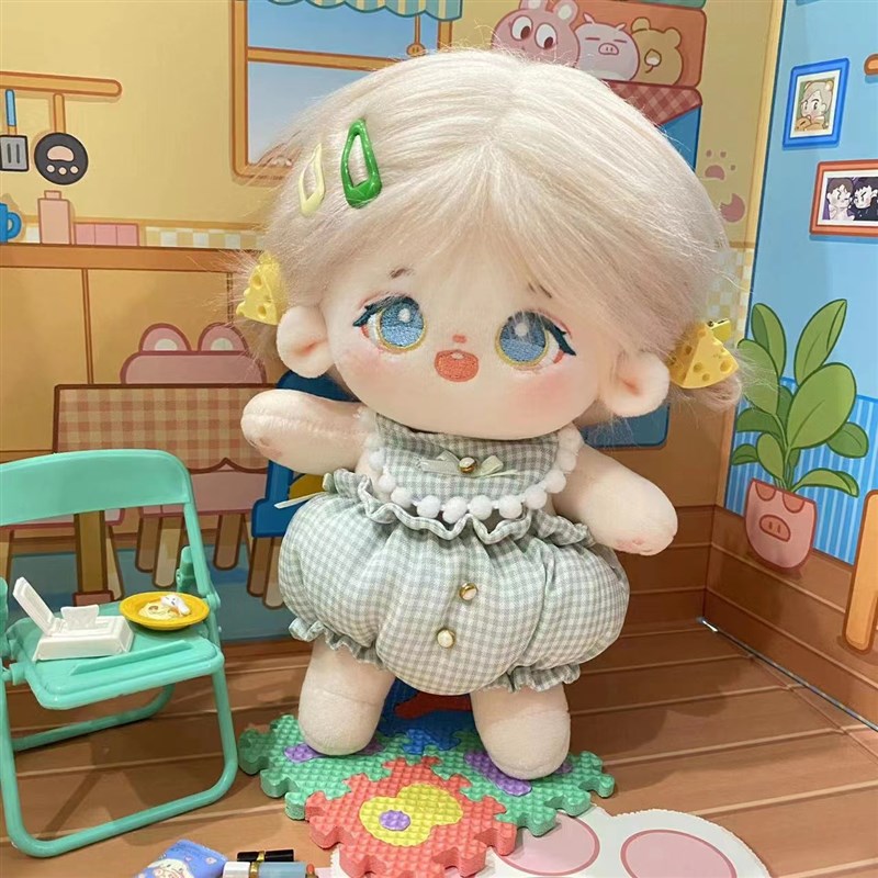 10cm/15cm/20cm棉花娃娃夏天面包裤无属性S玩偶衣花苞裤口水巾