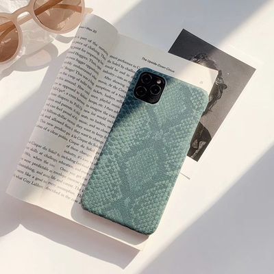 Green snake skin case for iphone 7Plus 8Plus funda iphone 11