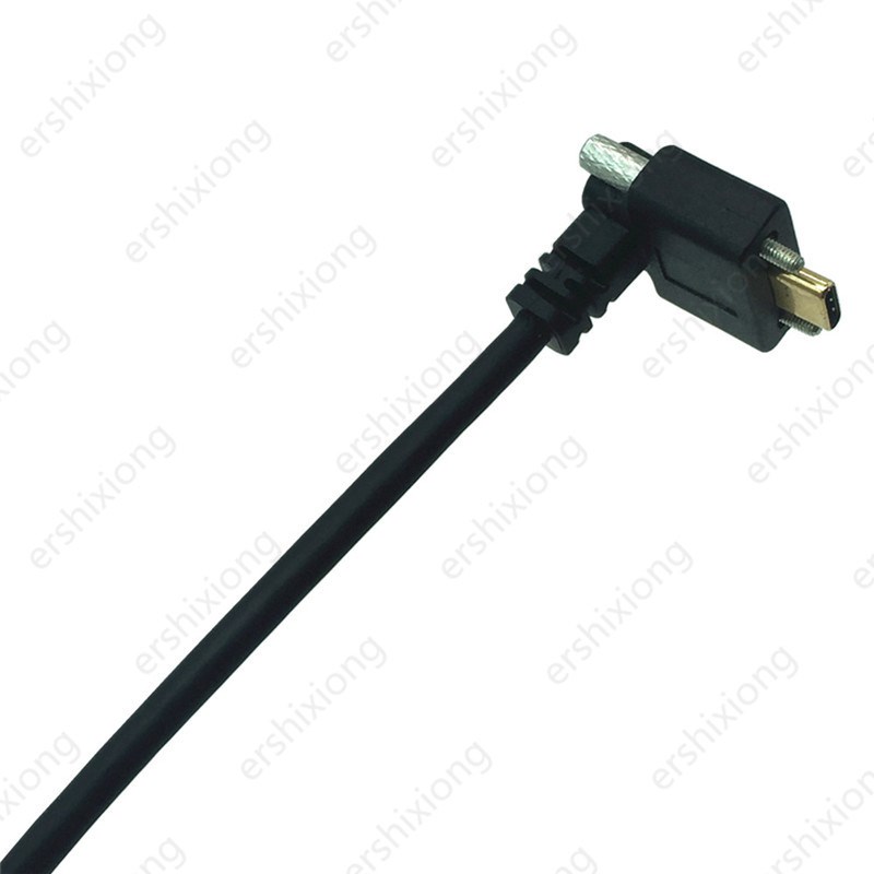 Gold USB 3.1 Cable Type C Male to Female 90 Degree Right An