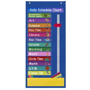 新品Daily Schedule Chart双语幼儿园国际学校小学每日课程计划表