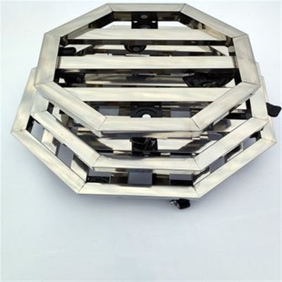 不锈钢花盆托盘长方形八角形花托滑轮底盘带轮托盘万向轮移动底座