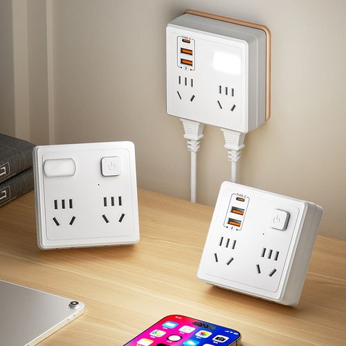 无线插座86型超薄转换器多功能插排家H用面板扩展一转四一转多插