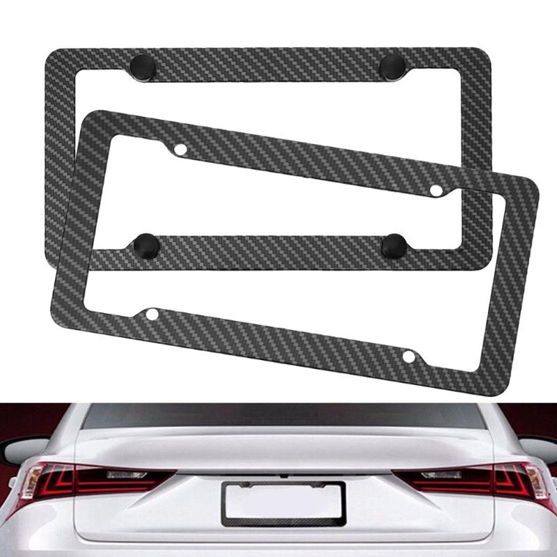 极速Carbon Fber Lcense Plate Frames Cover for Front Rear Bra