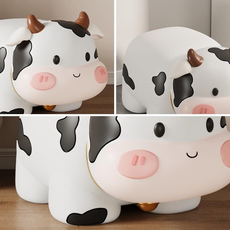 可爱奶牛换鞋凳子玄关客厅落地摆件家居装饰品搬新家乔迁新居礼物,家居饰品,落地摆件,淘宝优惠券,粉丝福利购,淘宝优惠卷