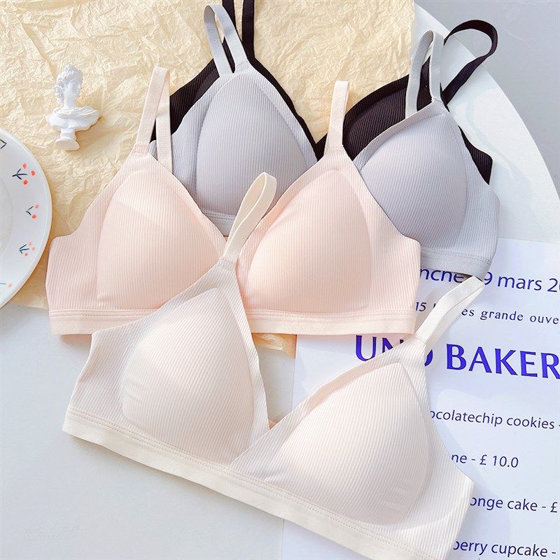 薄款少女内衣女学生小胸聚拢无钢圈胸罩美背三角杯文胸