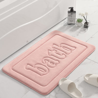 新品Water absorbing doormat, bathroom anti-skid mat, coral c