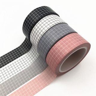 速发10M Black and White Grid Washi Tape Japanese Paper DIY P