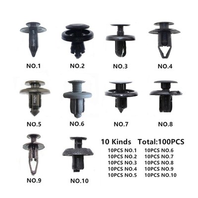 100pcs/set Bumper  Accessory Screw Rivets Set niversal Car