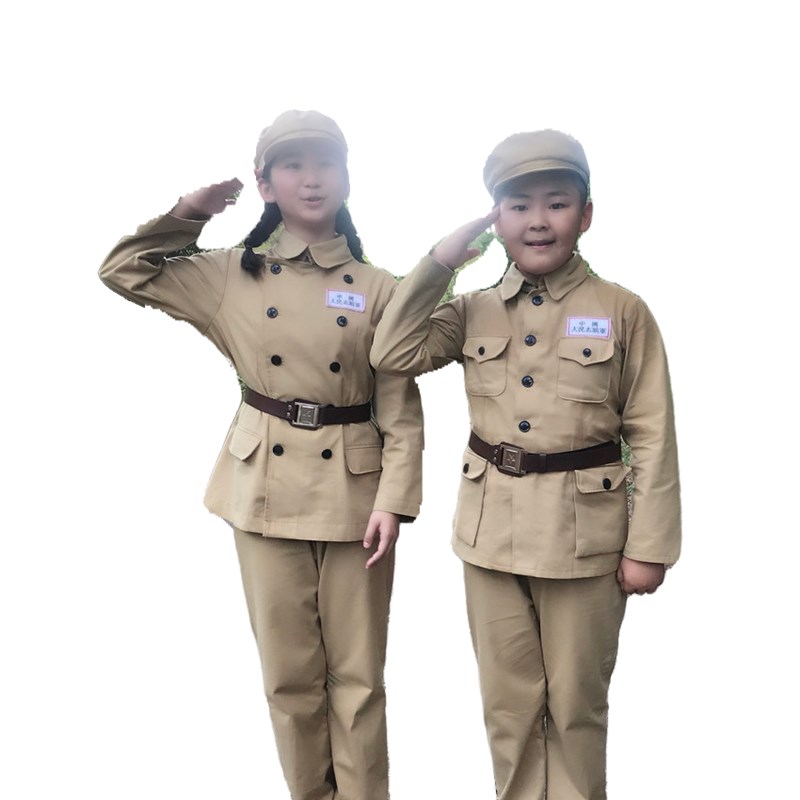 厂家中秋国庆志愿军50老式v怀旧抗美援朝儿童演出表演服英雄赞歌
