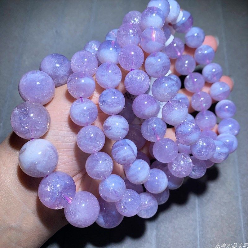 天然奶盖碎冰紫玉晶紫水晶手链梦幻紫晶甜美饰品一物一图送礼物女